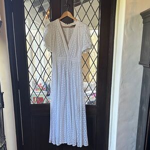 Polo Ralph Lauren White Eyelet Maxi Dress